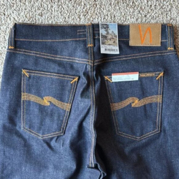 NWT Nudie Jeans Co Men’s Steady Eddie II Tapered Dry True Denim Jeans - Picture 8 of 8